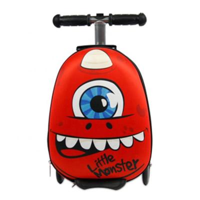 China Hot Selling Dirt Proof Waterproof OEM 15 Inch 3 Wheels Kids Suitcase Scooter Cheap Luggage With Snap Wheels for sale