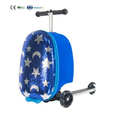 China reversible sequin luggage reversible scooter luggage kids SC-18BEMX-Y01 for sale