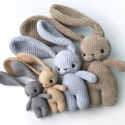 China Amigurumi Funny Bunny Long Ears Amigurumi Doll Crochet Baby Toy Rabbit For Santa Christmas for sale