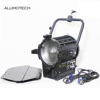 China Alumotech 3200K-5500K 200W Fresnel LED Bicolor Aluminum Spotlight Lamp for Photography Studio Video Movie Continuous Lighting Equipment for sale