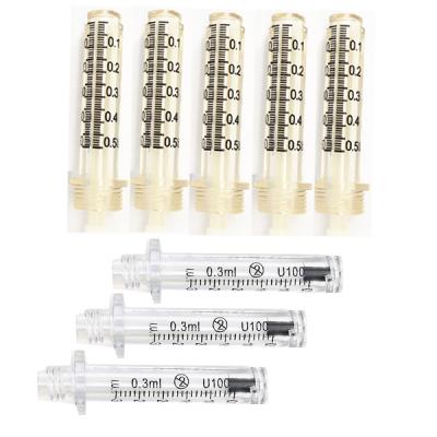 China Wrinkle Remover Ampoule 0.3ml 0.5ml Disposable Plastic Ampoule Master Syringe For Hyaluronic Acid Pen for sale