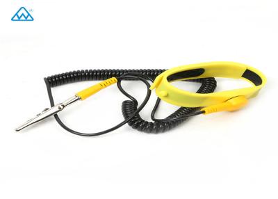 China Yellow Anti Static Wrist Strap Grounding Conductive Wire Electronics Factory for sale