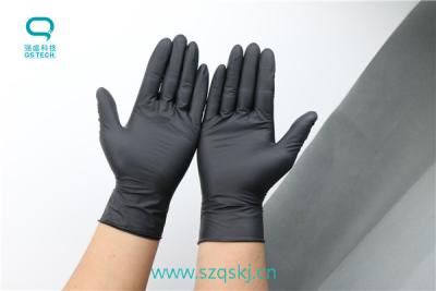 China 9 Zoll-Reinraum-statische schwarze Nitril-Antihandschuhe für Elektronik EN420 EN388 zu verkaufen