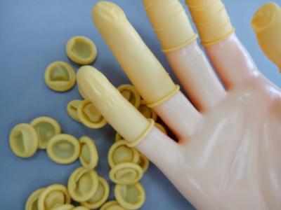 China Industrieller Cleanroom-Fingerschutz-antistatisches Gummigelb zu verkaufen