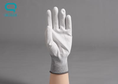 Chine L'anti paume statique d'unité centrale de fibre de carbone de pièce propre a enduit la mesure S-XXL des gants 13 à vendre