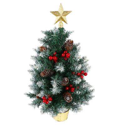 China Christrmas Home Decoration 60 cm Mini Table Top Artificial Small Indoor Christmas Tree Christmas Decoration Supplies for sale