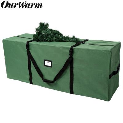 China OurWarm 600D Oxford Canvas 8ft Sustainable Waterproof Christmas Tree Storage Bag With Reinforced Handles Zipper for sale