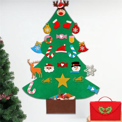 China Christmas Ourwarm Chrismas Home Door Decoration Educational DIY Gifts Felt Ornaments Christmas Tree For Kids for sale