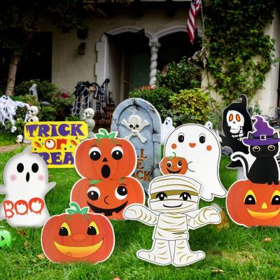 China OurWarm 8pcs Halloween Decorations Outdoor Halloween Plastic Plates Welcome Sign for sale