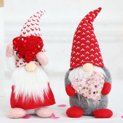 China Valentine Day OurWarm Custom Stuffed Valitines Gnomes Gonks Dolls Cloth Plush Valentines Day Gnomes For Gift for sale