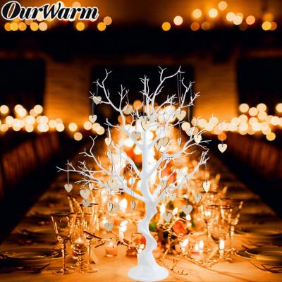 China Wedding/Anniversary/Engagement/OurWarm 75cm Decoration Centerpiece Party Shower Artificial Plant Wedding Tree Bridal White Artificial Plastic Tree Centerpiece For Decoration Wedding Rustic for sale