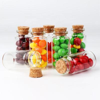 China Gift & Craft OurWarm Wedding Decor Favors 25ML Wish Bottle Hanging Glass Jar With Cork For Wedding Decor for sale