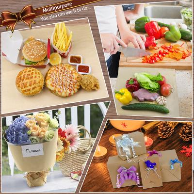 China Food Grade Heat Resistance Parchment Paper Roll Baking Supplies Custom Printed Butcher Margarine Butter for sale