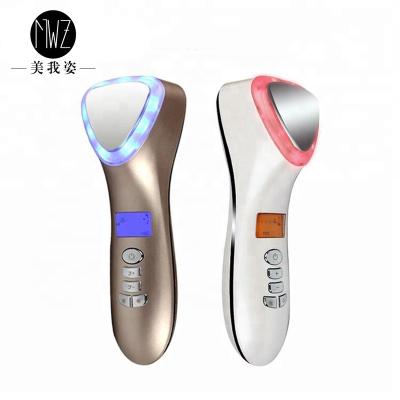 China Face lift face massager vibrating/LED face therapy machine/LED&COOL hammer machine for sale