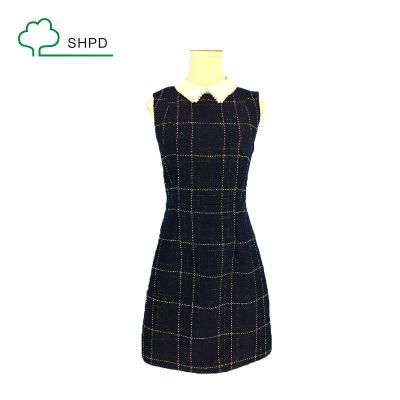 China Customization 100% Anti-Static Polyester Office Lady Sleeveless Women Dress for sale