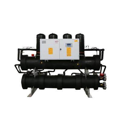 China Hotels Modular Water Cooled Scroll Chiller Industrial Water Source Heat Pump for sale