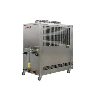 China Portable Hotels R134a R410a R22 Air To Water Heat Pump Glycol Chiller With Wheel for sale