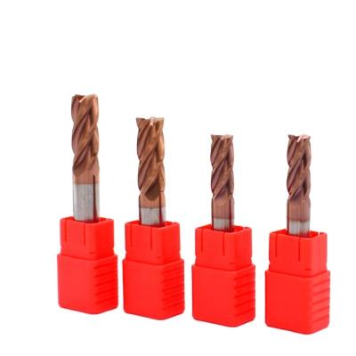 China Square End Mills Cutter HRC55 4MM Long Shank 75L 100L Process 55Degree Steel Tungsten Carbide Solid End Mill 4 Flutes 6MM 8MM 10MM 12MM for sale