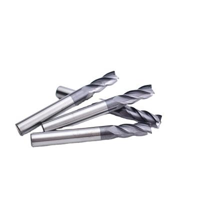 China CNC Process 60 Degree Solid Carbide Tungsten Steel End Mill 4 Flutes Square End Mills HRC60 1 1.5 2 2.5 3 4 5 6 8 10 mm For Steel stainless for sale