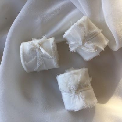 China White High Tenacity Habotai Silk Ribbon 1