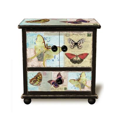 China With Drawer Garden Series Farmhouse American Style Two Tier Storage Cabinet for sale