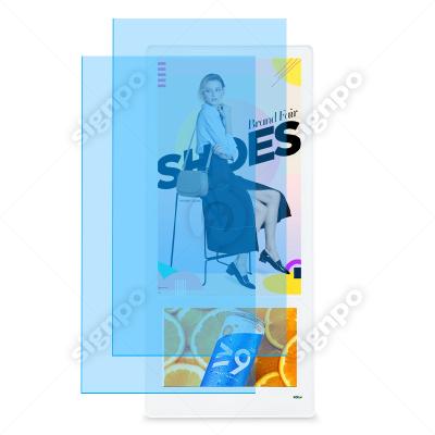 China LCD Display Elevator Advertising Equipment 18.5inch+10.1 Inch Dual Pile Elevator Advertising Screen Advertising Digital Signage Wall for sale