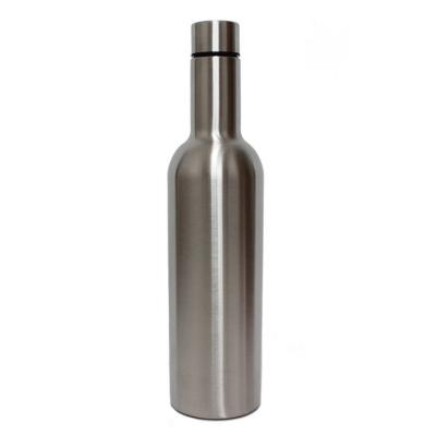 China Wine Tumbler Stainless Steel Vacuum Flasks 750ML Double Wall Vacuum Stainless Steel Viable Thermal Wine Bottle With Lid for sale