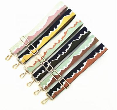 China FT-845 Fashion Bag Accessories Sea Wave Polyester Belt Adjustable Slung Long Shoulder Strap for sale