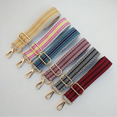 China Wholesale Color High Quality Stripe Cotton Long Fashion Manufacturer Fashion Shoulder Bag Strap for sale