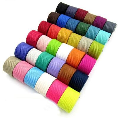 China Fashion 38mm thickened wide solid color webbing bag shoulder strap yoga strap canvas webbing accessories wholesale in stock for sale