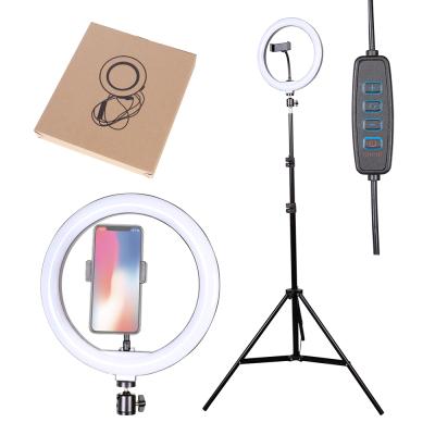 China Mini Slamoe 10 Inch LED Lamp Live Broadcast Selfie Ring Photographic Lighting Light with Stan Tripod for sale