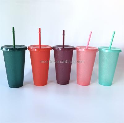 China Sustainable New Arrival Eco Friendly Cold Cups 24 Ounce Plastic Cups With Lids for sale