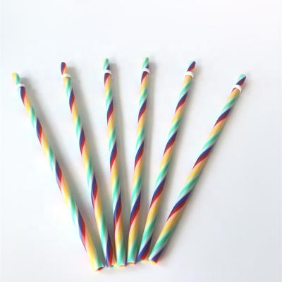 China Iridescenc Colorful Color PP Reusable Plastic Thick Drinking Straws BPA Free for sale