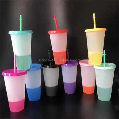 China Sustainable Reusable RTS 16OZ/24OZ Travel Mug To Go Coffee Mug Ice Cold Color Changing Tumblers for sale