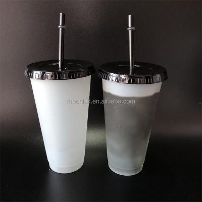 China 16OZ AND 24OZ Sustainable Plastic RTS Cold Color Changing Icy Mugs for sale