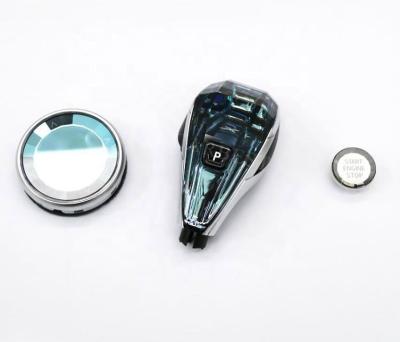 China PA PC ABS Crystal Gear Shift Knob M Logo Gear Shift RND Display 3 Pieces Set For BMW Car Interior Accessories for sale