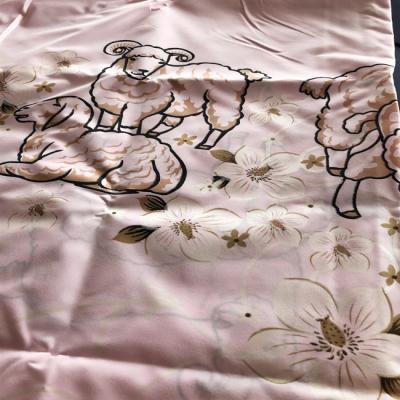 China Shrink-Resistant Warm Pearl Printed Mattress Fabric Good Polyester Soft Fabric For Russia for sale