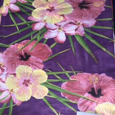 China Cheap Shrink-Resistant Flower Printed Mattress Fabric 100% Polyester Microfiber Fabric for sale