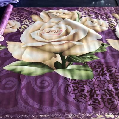 China Flower Design Shrink-Resistant Polyester Printed Fabric Cheap Microfiber Bed Sheet Fabric for sale