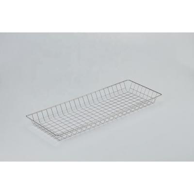 China Sustainable Bakery Use Breakfast Displays Food Grade Stainless Steel Large Bread Basket for sale