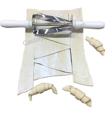 China Sustainable Professional Restaurant Supplies Stainless Steel Croissant Dough Rolling Cutter for sale