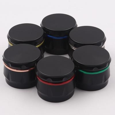 China High Quality Black Grinder Smoking Accessory Grinder Pieces 63mm Like Tobacco Spice 2.5inch Zinc Alloy Drum 4 Pieces for sale