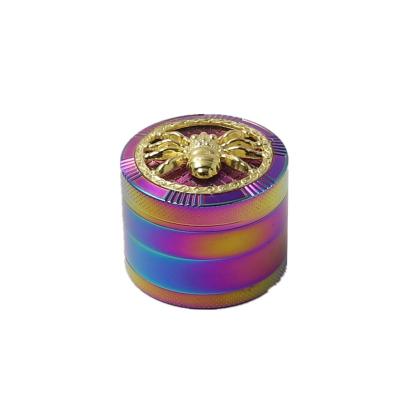 China High Quality Tobacco Imagination Grinding Color 4 Pieces 50 Mm 2 Inch Spider Zinc Alloy Grinder Spice Smoking Accessory for sale