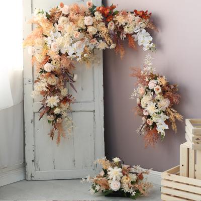 China Flower Arrangement Stage Arch Hanging Triangle Combination Color Flower Photo Studio Activity Hand Made Wedding Flowers Retro for sale