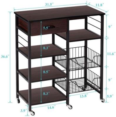 China Adjustable Height Computer Desk Table Desk, Living Room With Nightstand Storage With Drawer 4-Tier Kitchen Organizer With Drawer for sale