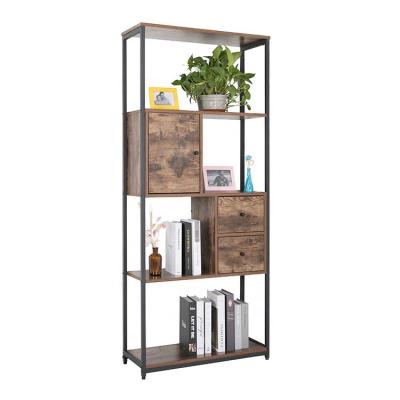 China French Style Adjustable Modern Office Book Shelves Shelf Cabinet Wood Steel Bookcase (Size) For Home for sale