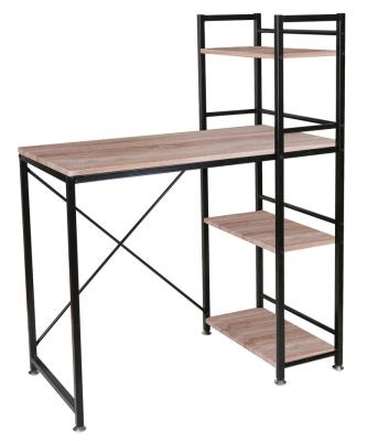 China Computer desk (height) adjustable table with book shelves for sale