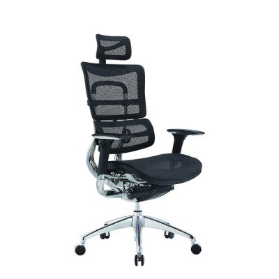 China Convertible ergonomic office chair with lumbar support with footrest for large and tall people and for long hours working at home or office for sale