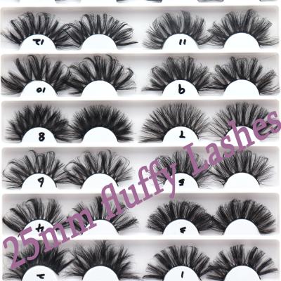 China Wholesale Best Selling Faux Mink Eyelashes 25mm Fluffy Dramatic Fluffy Lashes Long Dramatic False Eyelashes With Custom Package for sale