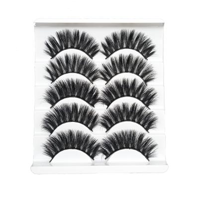 China Full Volume Factory Wholesale 5 Pair False Eyelashes Pack 5d Slik Eyelashes With Eyelash Packaging Box Custom for sale